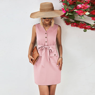 ZEN Holly Mini Buttoned Dress