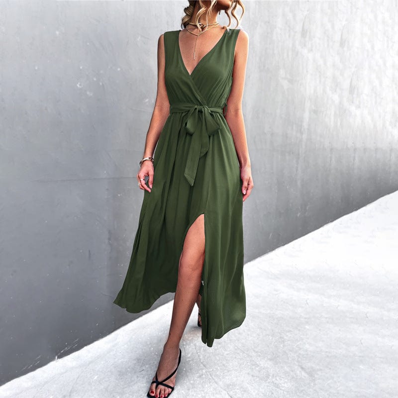ZEN S / Army Green Bonnie Maxi Dress