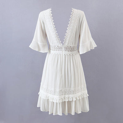 JiaJia Juniper White Lace Mini Dress