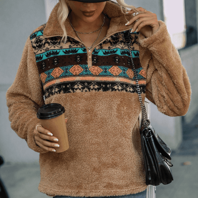 Shine Life S / Coffee Clementine Loose Pullover Sweatshirt