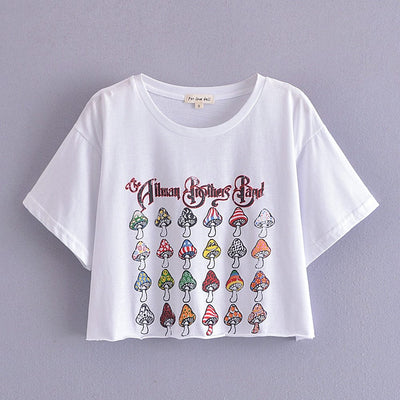 TinkleBell Spring New   Women  Printed T shirt Top