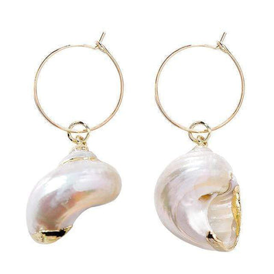 Hoop Earrings with Shells