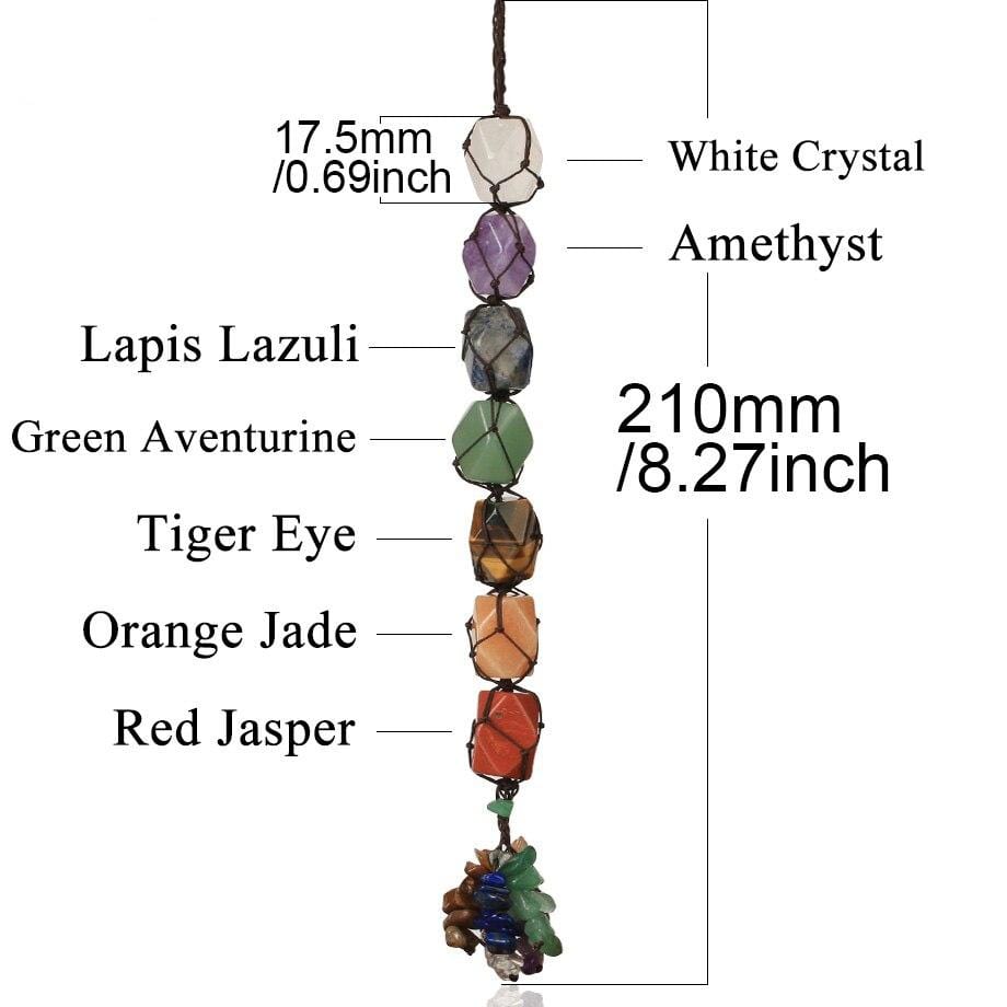 WickedAF 21cm/8.27'' Hanging 7 Chakra Gemstones