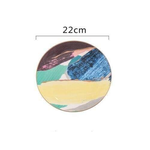WickedAF 22cm/8" Blue Colored Clouds Plates