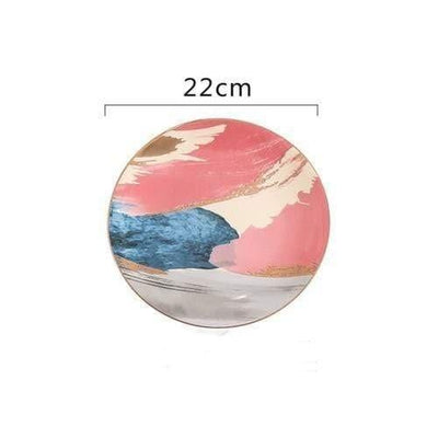 WickedAF 22cm/8" Pink Colored Clouds Plates