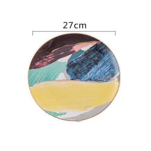 WickedAF 27cm/11" Blue Colored Clouds Plates