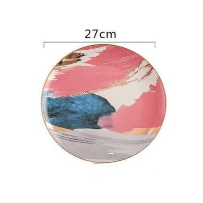 WickedAF 27cm/11" Pink Colored Clouds Plates