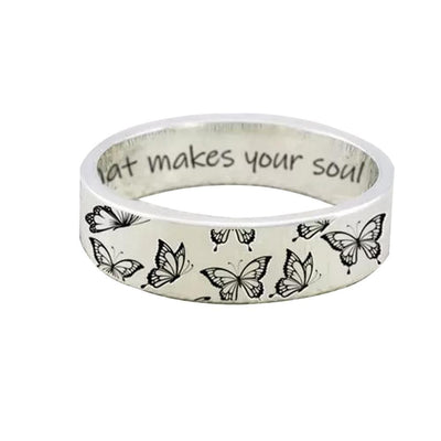 WickedAF 6 / Silver Do What Makes Your Soul Shine Ring
