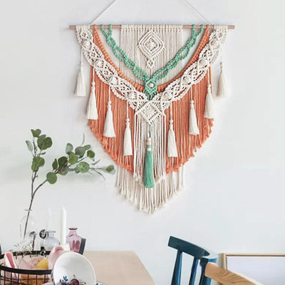WickedAF 60x75cm/23.6"x29.5" / Without a stick Macrame Colorful Bohemian Wall Hanging