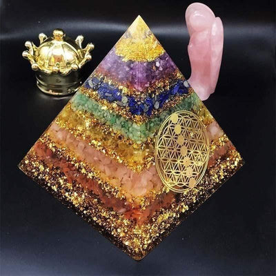WickedAF 7 Chakra Awakening Healing Orgone Crystal Pyramid