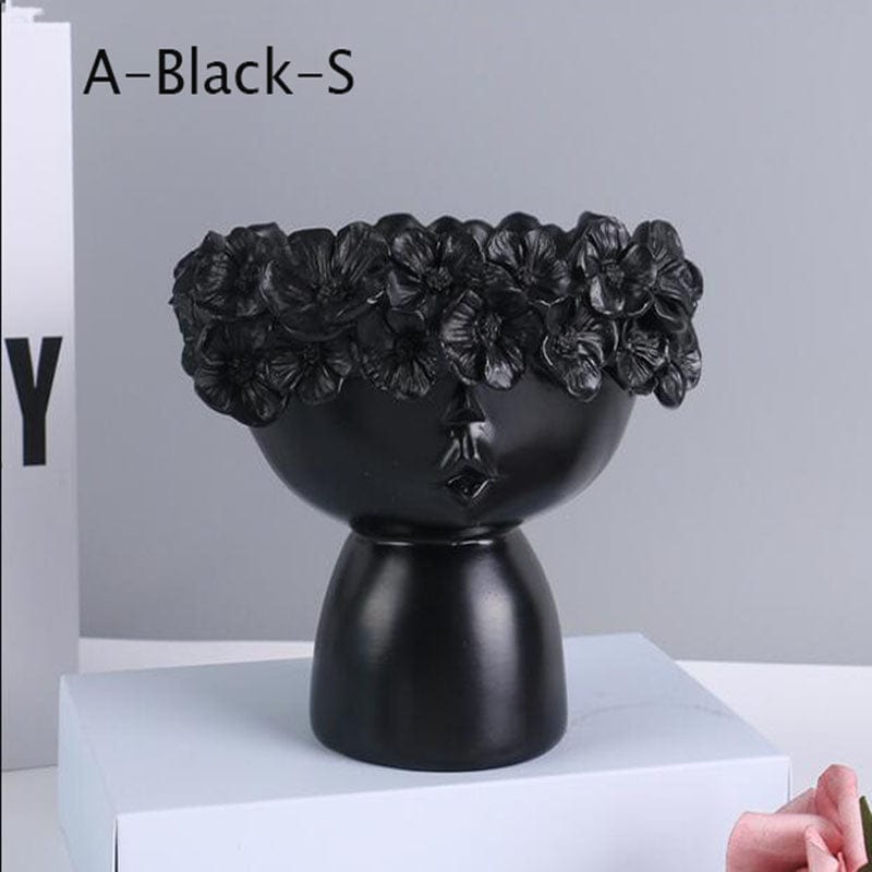 WickedAF A-Black-S Floral Head Vase