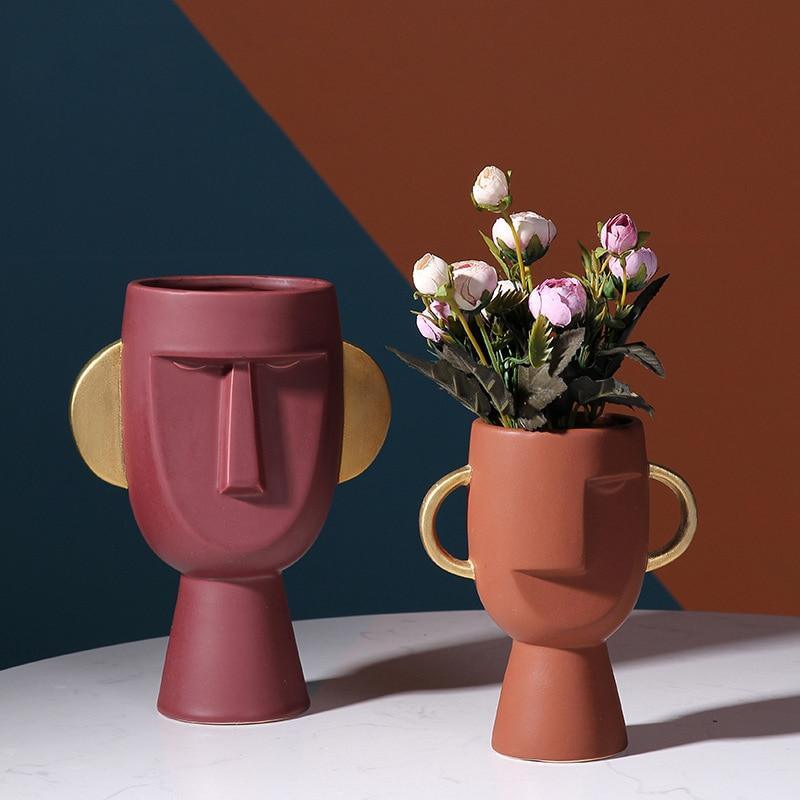 WickedAF Abstract Face Flower Vase