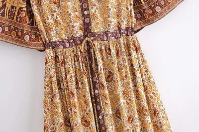 WickedAF Agnesca Maxi Dress in Brown