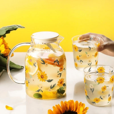 WickedAF All-Over Sunflower Glass Three Piece Set