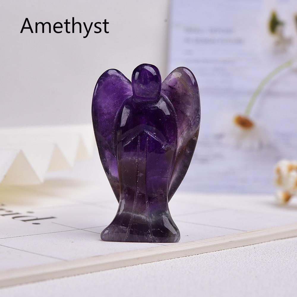WickedAF Amethyst / 5cm/2" Guardian Angel Crystal Figurine