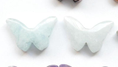 WickedAF Aquamarine Natural Stone Mini Butterflies
