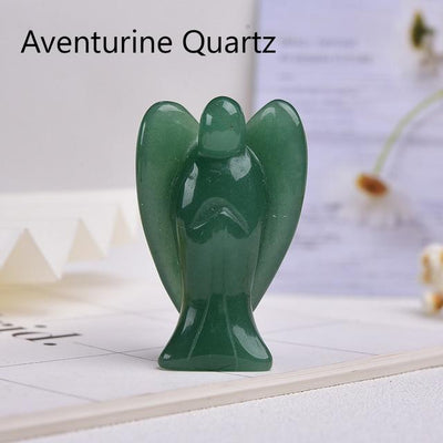 WickedAF Aventurine quartz / 5cm/2" Guardian Angel Crystal Figurine