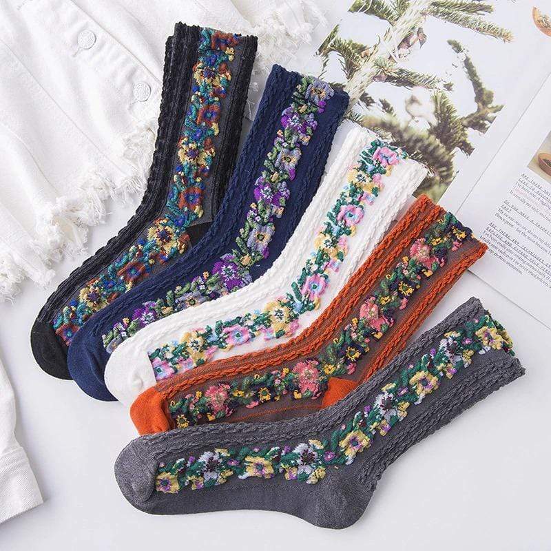 WickedAF Aviella Floral Warm Socks
