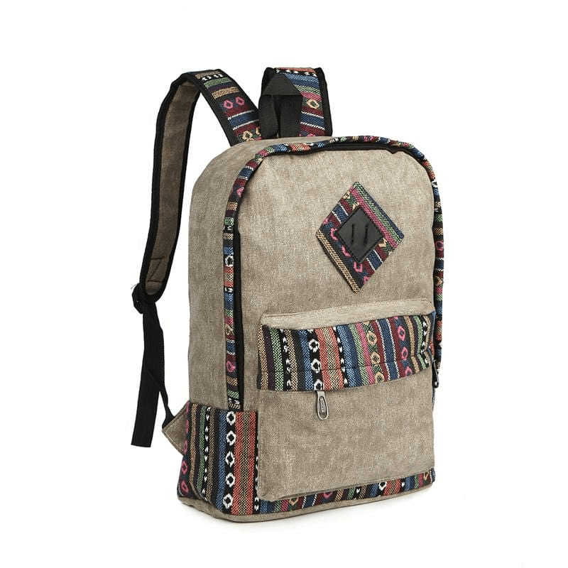 Ethnic Canvas Backpack - wickedafstore