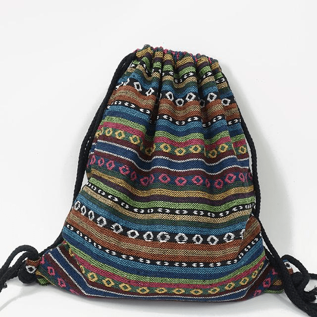 Hippie Drawstring Backpack (5 Styles) - wickedafstore