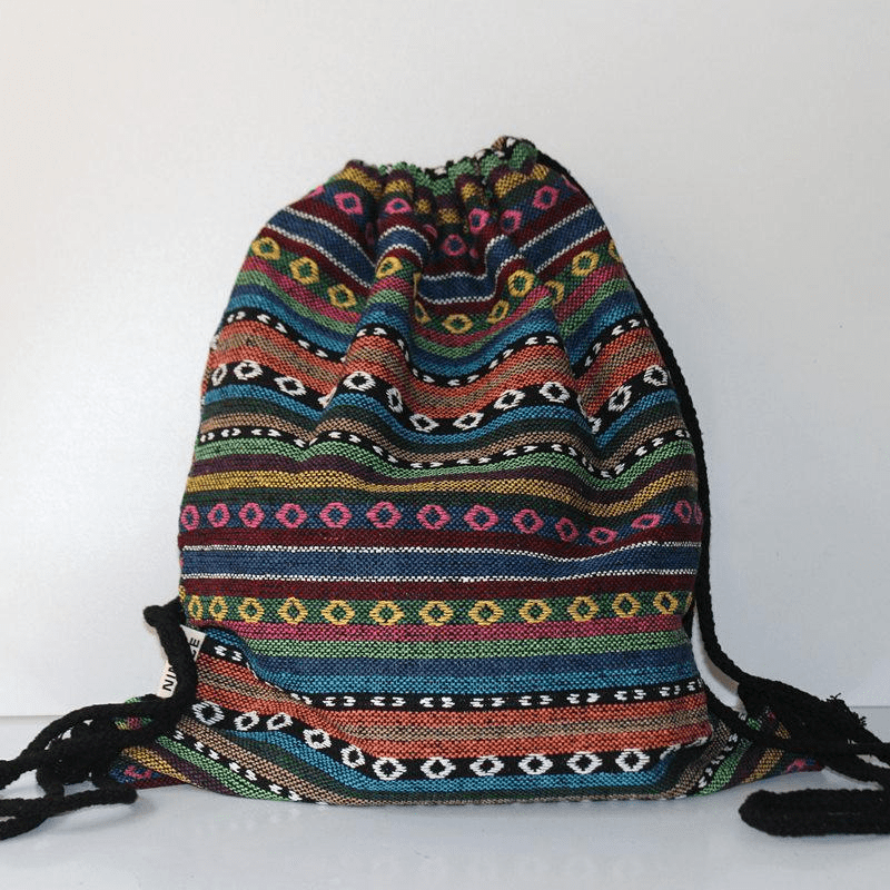 Hippie Drawstring Backpack (5 Styles) - wickedafstore