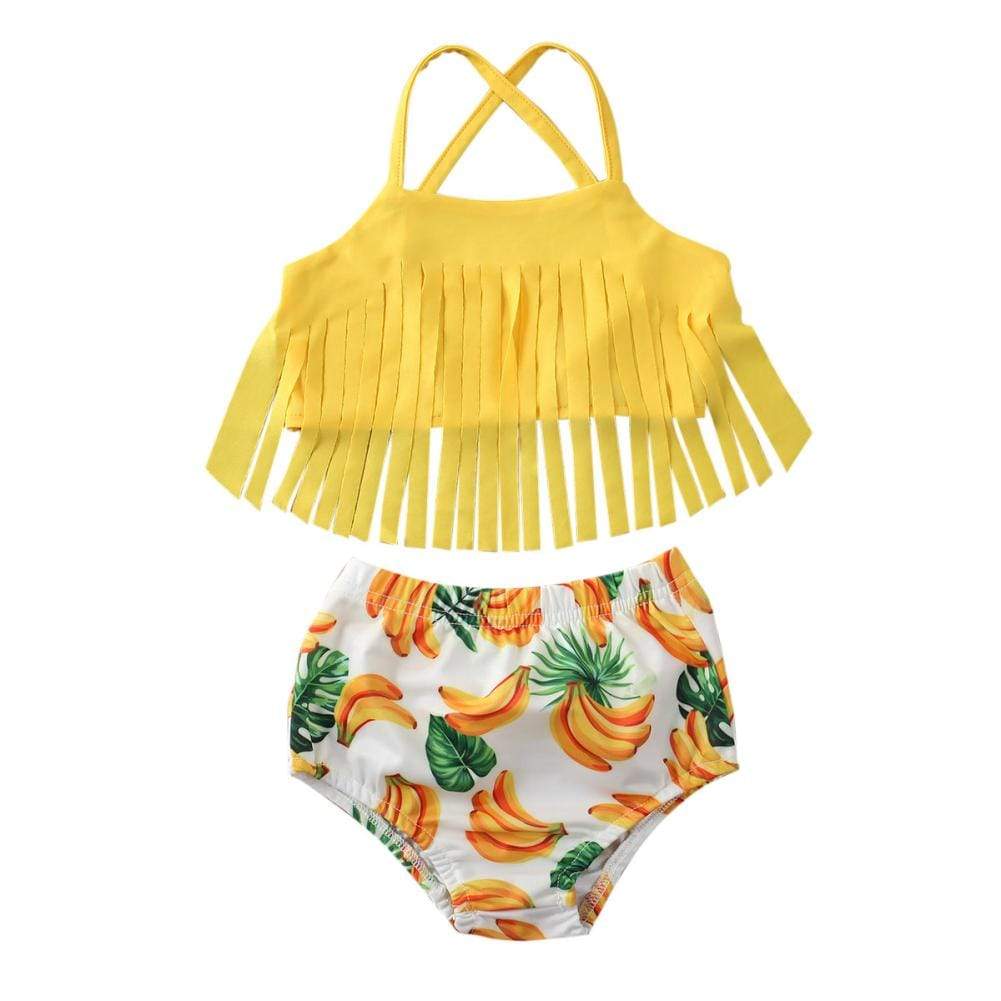 WickedAF Banana Garden Baby Girl Bikini Set