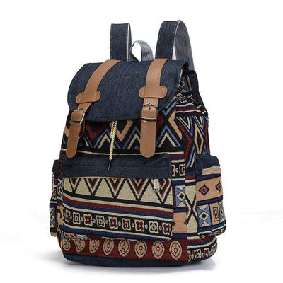 WickedAF Beige Cecilia Ethnic Design Backpack (4styles)