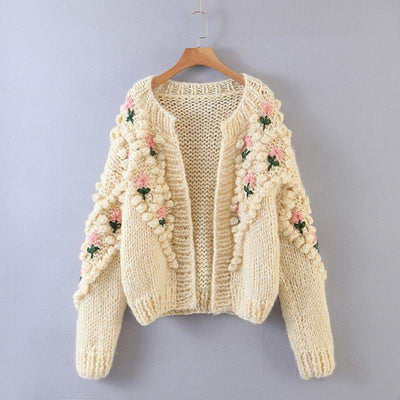 WickedAF Beige / One Size Batu Elegant Knitted Cardigan