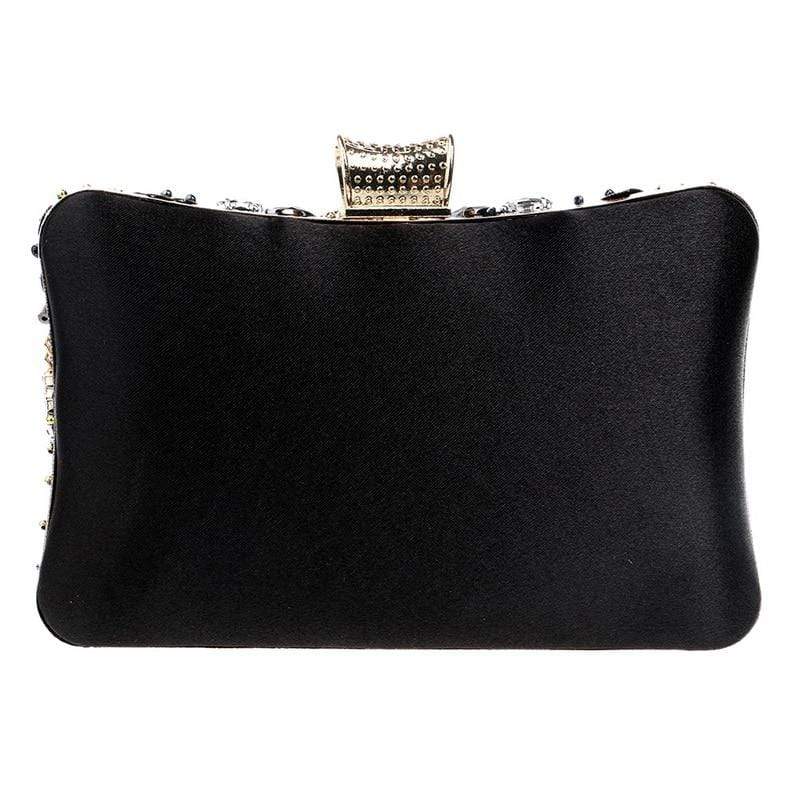 WickedAF Black Black Beaded Clutch