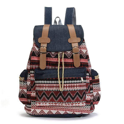 WickedAF Black Cecilia Ethnic Design Backpack (4styles)