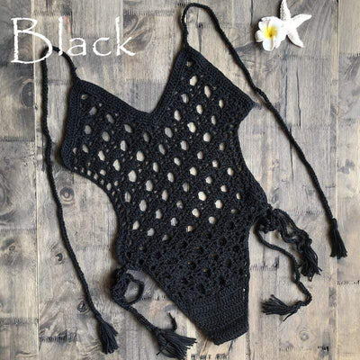 WickedAF Black / L Fernanda Crochet Monokini