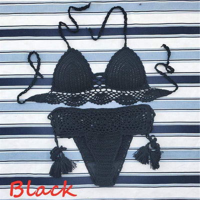 WickedAF Black / M Aster Handmade Bikini Set