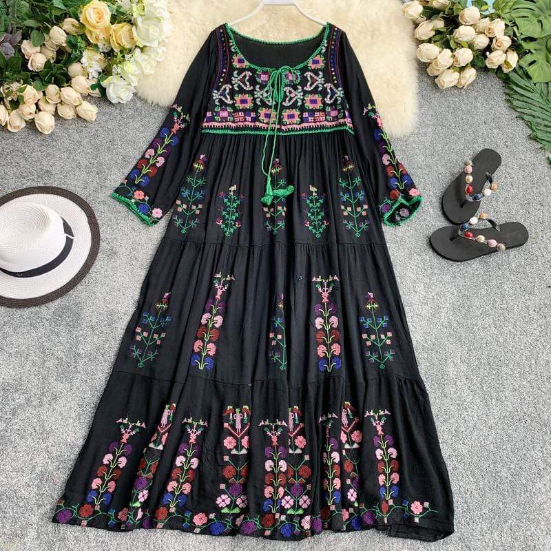 WickedAF black / One Size Alsephina Embroidered Dress