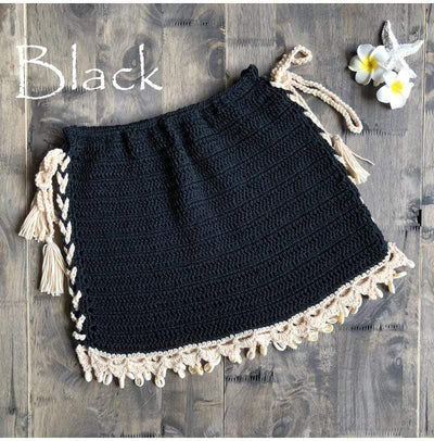 WickedAF Black / One Size Bruna Crochet Mini Skirt