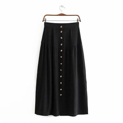 WickedAF Black / XL Breeze Boho Maxi Skirt