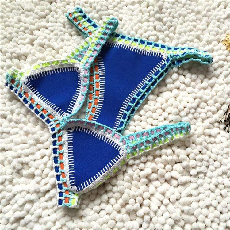 WickedAF Blue  2 / M Crochet Bikini Set