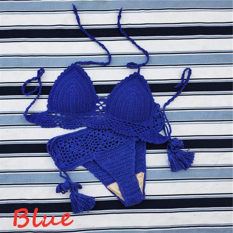 WickedAF Blue / L Aster Handmade Bikini Set
