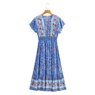 WickedAF Blue / L Estefania Midi Dress