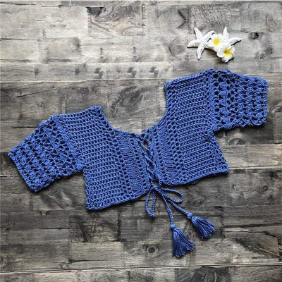 Mia Handmade Crochet Women Knit Top - wickedafstore