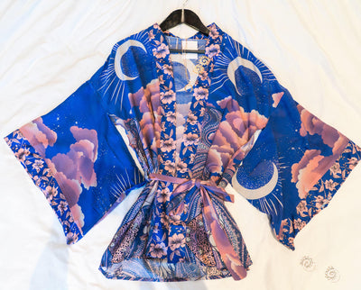 WickedAF Blue Moon Design Kimono