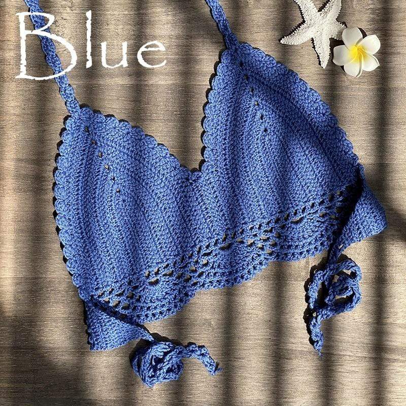WickedAF Blue / S Brunilda Boho Bikini Top