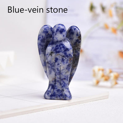 WickedAF Blue-vein stone / 5cm/2" Guardian Angel Crystal Figurine