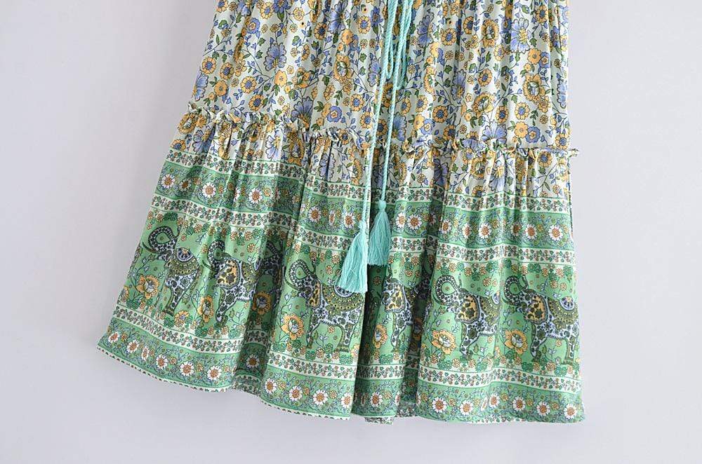 WickedAF Boho Floral Mini Skirt