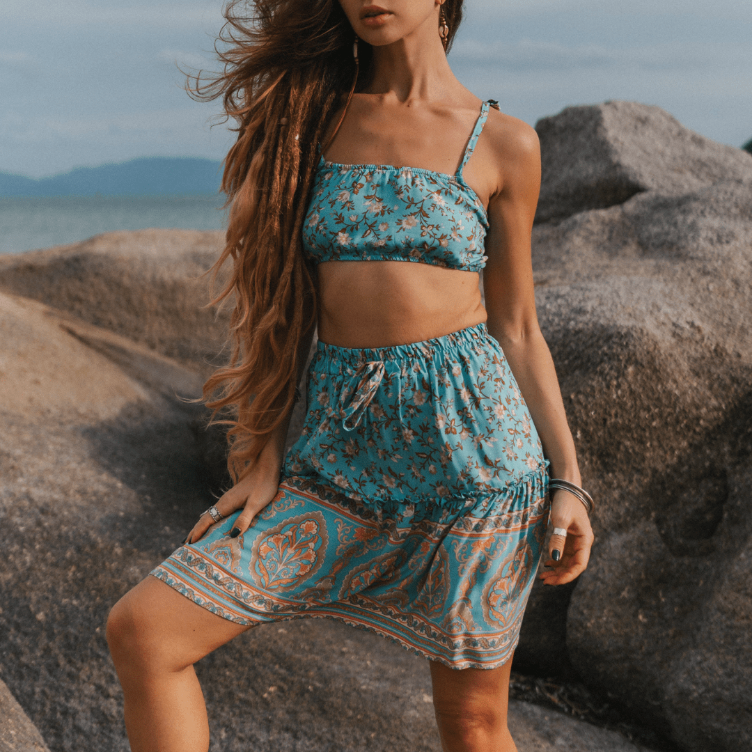 Boho Floral Two Piece Set - Main Image