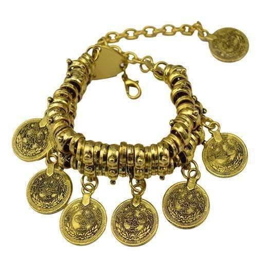 WickedAF bracelet gold "I am Abundant" Coin Bracelet