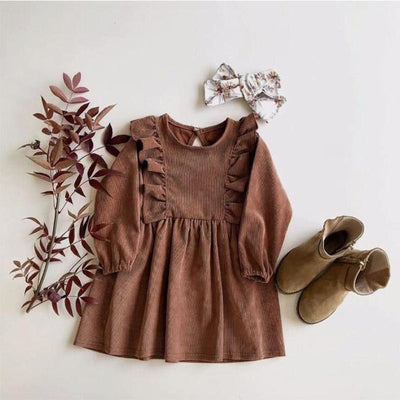 WickedAF Brown / 5T Miller Brown Toddler Dress