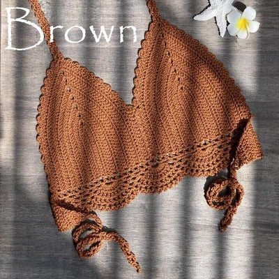 WickedAF Brown / S Brunilda Boho Bikini Top