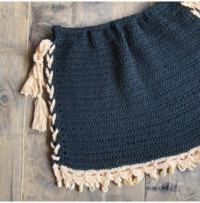 WickedAF Bruna Crochet Mini Skirt