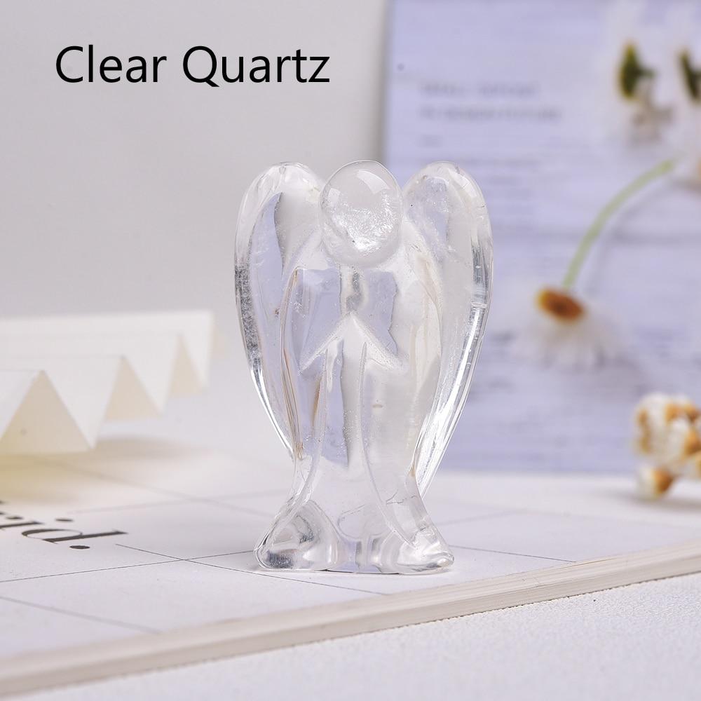WickedAF Clear quartz / 5cm/2" Guardian Angel Crystal Figurine