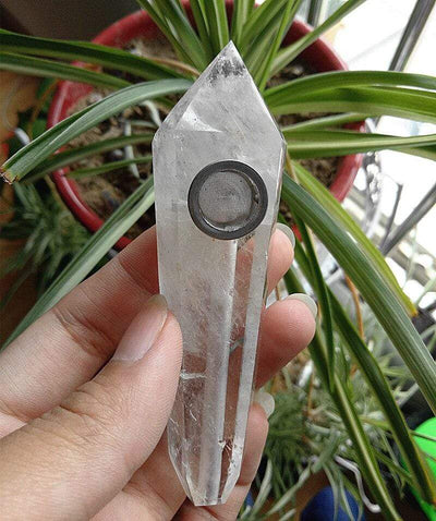 Clear Quartz Crystal Pipe
